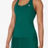 Camiseta de tenis verde con espalda en forma de U