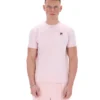 Camiseta Terri en rosa pálido con ribete en contraste