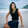 Chaleco de punto trenzado Jorja azul marino de Fila