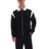 Chaqueta negra Morton con cremallera completa y paneles en contraste