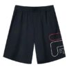 Pantalones cortos deportivos casuales de punto con logotipo alfabético, azul