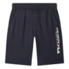 Pantalones cortos deportivos con estampado de letras del logotipo, color azul