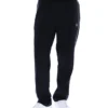 Pantalones de chándal negros Tavis de pierna recta con costuras en contraste