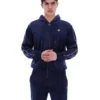 Sudadera con capucha Fila Italo Velour azul marino