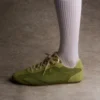 Zapatillas Ritmo de gamuza verde para mujer