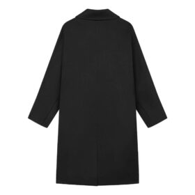 Abrigo de punto de longitud media Milano, color liso «Negro»