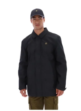 Abrigo Sammy negro con cremallera completa