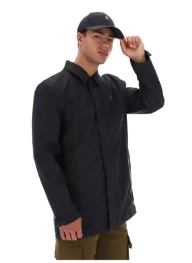 Abrigo Sammy negro con cremallera completa