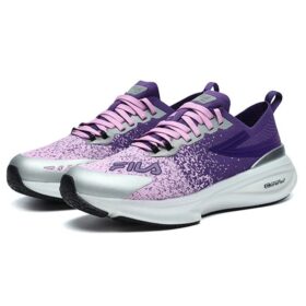 Atletismo, amortiguación ligera, morado y azul