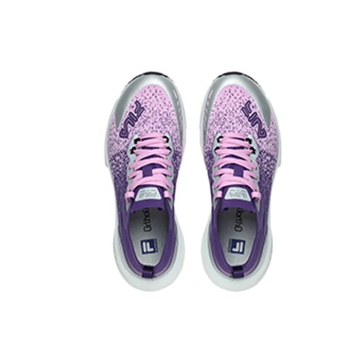 Atletismo, amortiguación ligera, morado y azul
