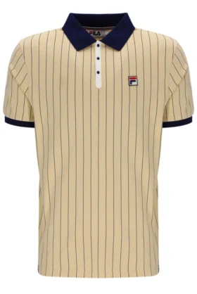Beige clásico Polo clásico vintage a rayas BB1