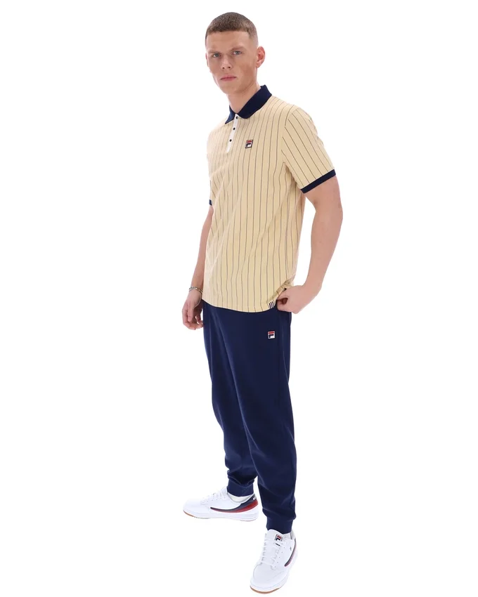 Beige clásico Polo clásico vintage a rayas BB1