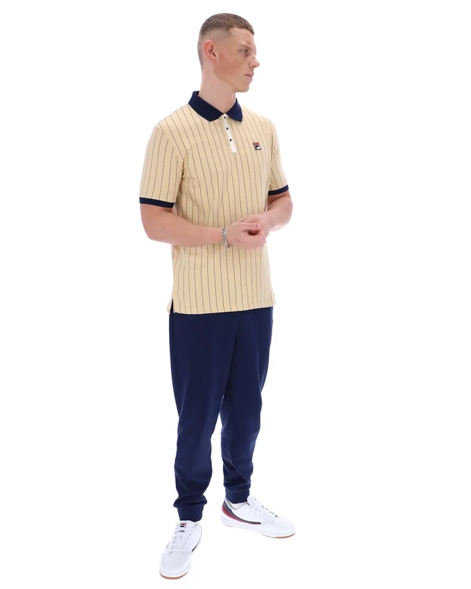 Beige clásico Polo clásico vintage a rayas BB1
