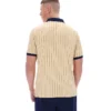 Beige clásico Polo clásico vintage a rayas BB1