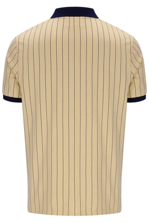 Beige clásico Polo clásico vintage a rayas BB1