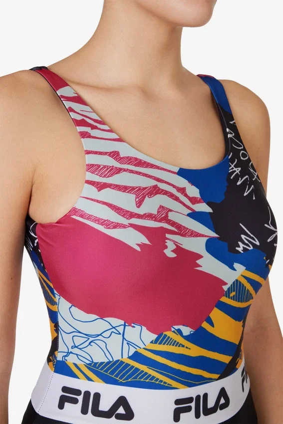 Body con estampado integral multicolor
