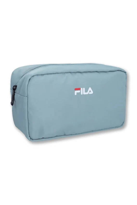 Bolsa de aseo con logotipo gris