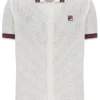 Camisa de punto de ganchillo Gardenia Domenico con ribetes en contraste