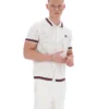 Camisa de punto de ganchillo Gardenia Domenico con ribetes en contraste