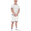 Camisa de punto de ganchillo Gardenia Domenico con ribetes en contraste