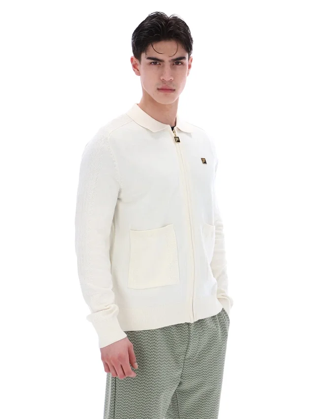 Camisa de punto Teddy en color leche de coco