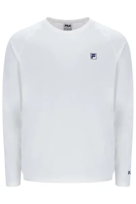 Camisa de tenis de manga larga para hombre en color blanco roto