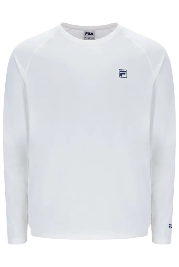 Camisa de tenis de manga larga para hombre en color blanco roto