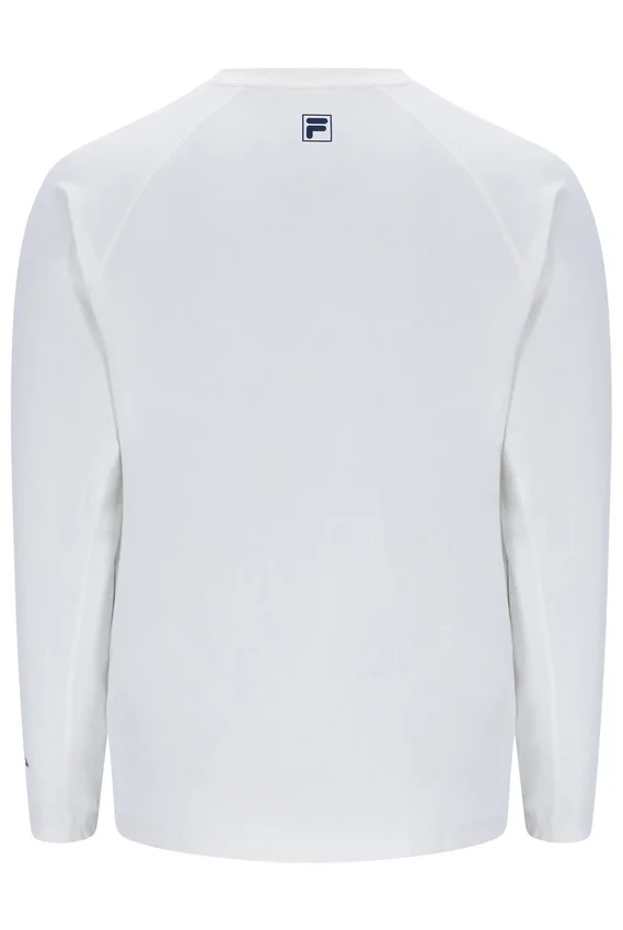Camisa de tenis de manga larga para hombre en color blanco roto