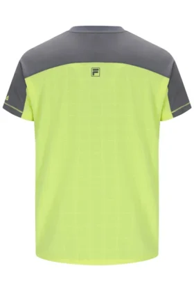 Camisa de tenis para hombre «Henry Neck» de Fila en color limón