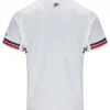 Camisa polo de tenis para hombre con estampado blanco