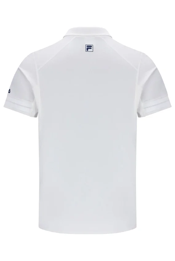 Camisa polo de tenis para hombre en color blanco roto