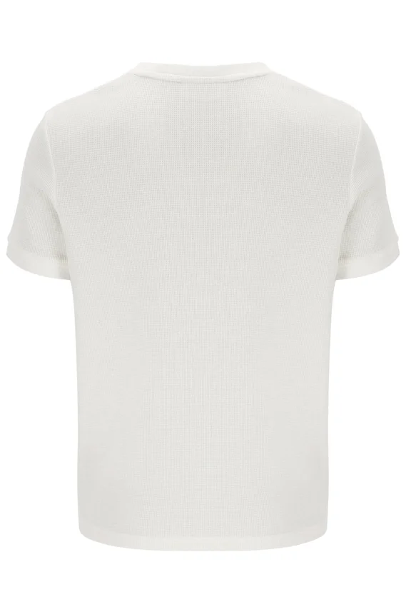 Camiseña Gardenia Ash Micro Waffle Ringer