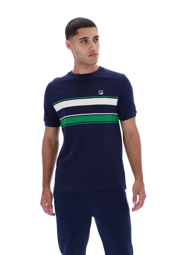Camiseta a rayas Iggy azul marino de Fila