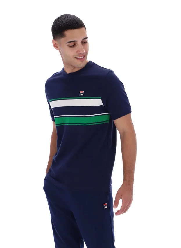 Camiseta a rayas Iggy azul marino de Fila