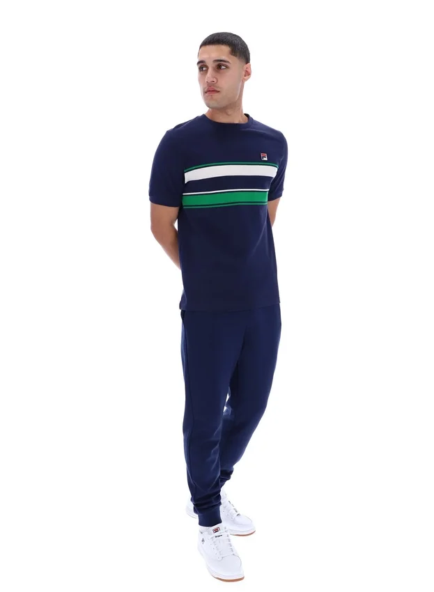 Camiseta a rayas Iggy azul marino de Fila