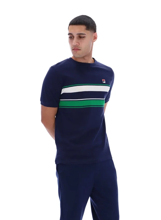 Camiseta a rayas Iggy azul marino de Fila