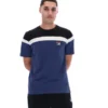 Camiseta «Aiden» de Fila en azul marino con corte y costura