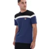 Camiseta «Aiden» de Fila en azul marino con corte y costura
