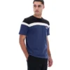 Camiseta «Aiden» de Fila en azul marino con corte y costura
