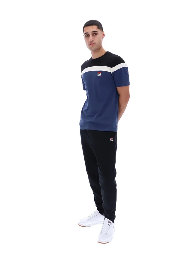 Camiseta «Aiden» de Fila en azul marino con corte y costura
