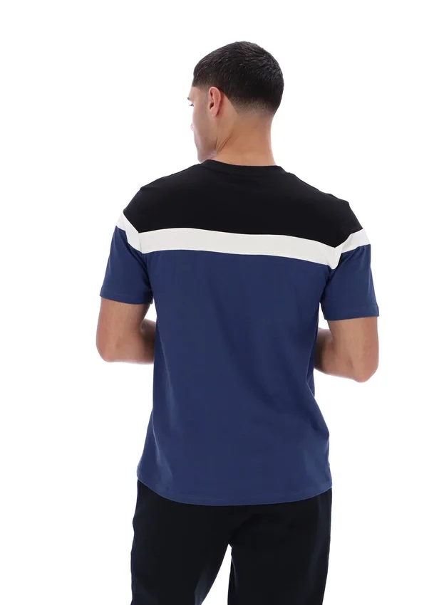 Camiseta «Aiden» de Fila en azul marino con corte y costura