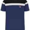 Camiseta «Aiden» de Fila en azul marino con corte y costura