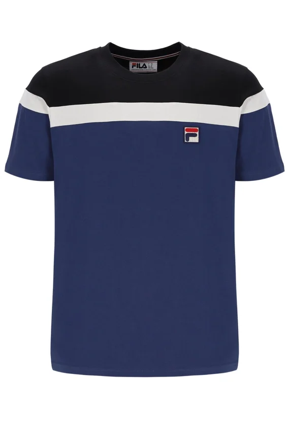 Camiseta «Aiden» de Fila en azul marino con corte y costura
