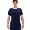 Camiseta Basilio de terciopelo azul marino de Fila