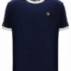 Camiseta Basilio de terciopelo azul marino de Fila