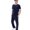 Camiseta Basilio de terciopelo azul marino de Fila