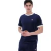 Camiseta Basilio de terciopelo azul marino de Fila