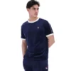 Camiseta Basilio de terciopelo azul marino de Fila