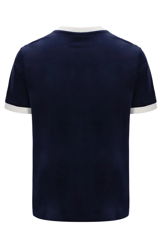 Camiseta Basilio de terciopelo azul marino de Fila