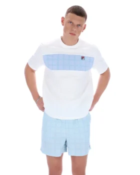 Camiseta blanca Mano con paneles cosidos